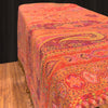Reversible Boiled Wool Throw blanket - Tibetan golden lotus