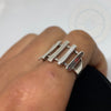 Handmade Sterling Silver Plain Ring - Tibetan golden lotus