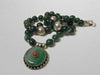 sterling silver necklace - Tibetan golden lotus