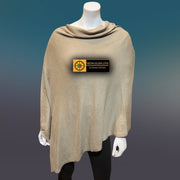 Thunder Tibetan Golden Lotus Boat Neck Cashmere Poncho - Tibetan golden lotus