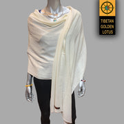 Cashmere Wrap Shawl Scarf - Tibetan golden lotus