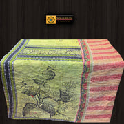 Hand Stitched Throw Bedding Bedcover Blanket, Bedspread Quilt - Tibetan golden lotus