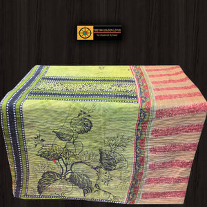 Hand Stitched Throw Bedding Bedcover Blanket, Bedspread Quilt - Tibetan golden lotus