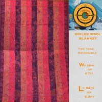 Boiled Wool Blanket, 100% Boiled Woolen Throw - Tibetan golden lotus