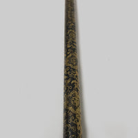 Tibetan antique smoke pipe - Tibetan golden lotus