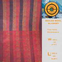 Jamawar Wool Throw Boiled Wool Blanket - Tibetan golden lotus