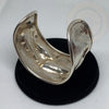 Hand Hammered Sterling Silver Cuff/Bangle Bracelet - Tibetan golden lotus