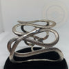 Vintage Handmade Sterling Silver snake Cuff/bangle Bracelet - Tibetan golden lotus